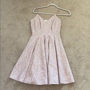 Pink Rose Lace Cocktail Dress
